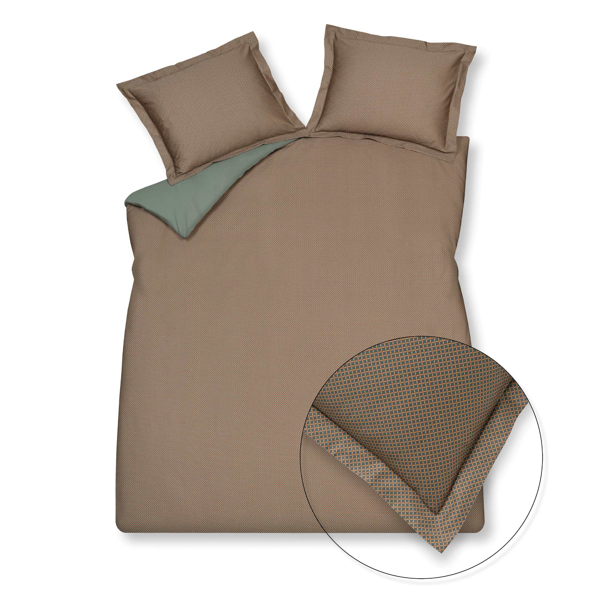 Dekbedovertrek Sparkles Sage Green   140 x 200 220 cm   Groen   Oranje