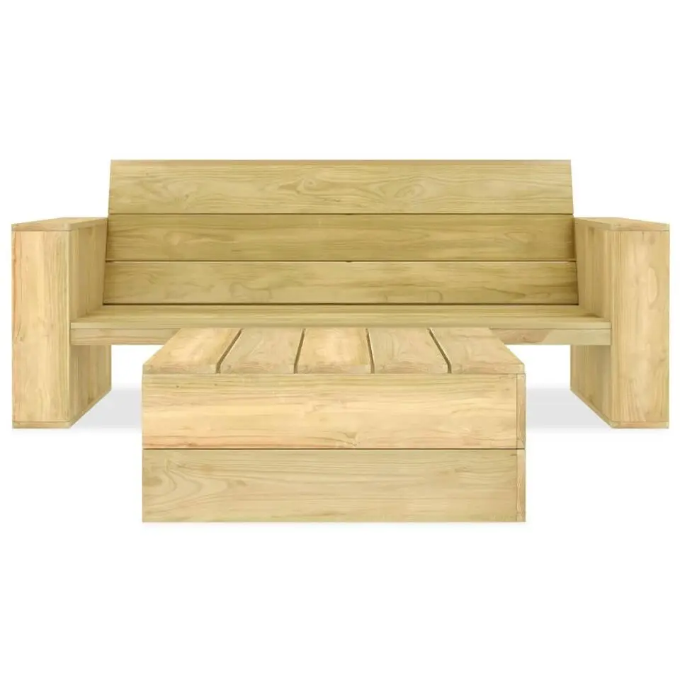 vidaXL - Loungeset Voor De Tuin - Bruin - Ge?mpregneerd grenenhout