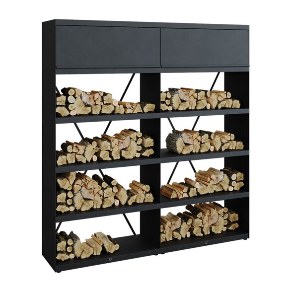 Etagère Range Bois Noir 200 - Ofyr