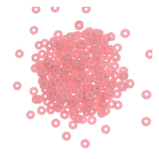 Pink Clay Beads 6mm 12g