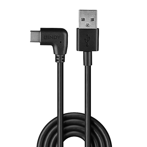 Câble USB 2.0 vers USB-C coudé - 1m LINDY