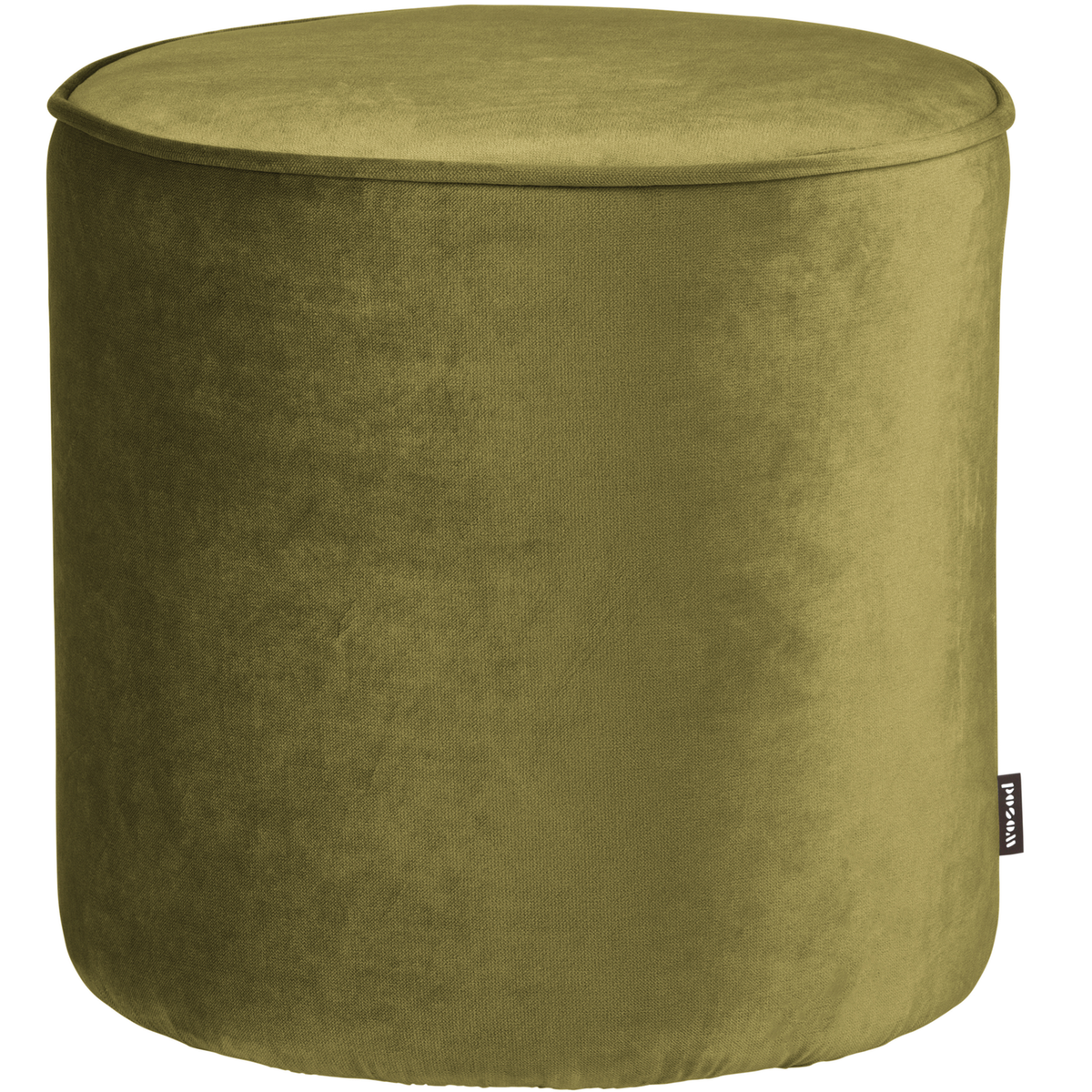 WOOOD poef laag Sara - Velvet - Army - 46xØ46cm