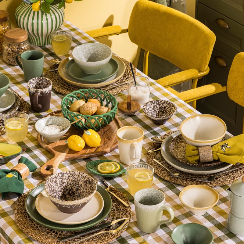 Broodmand keramiek - groen - &Oslash;20x9 cm