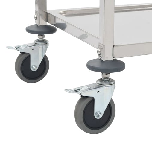 NNEVL 3-Tier Kitchen Trolley 96.5x55x90 cm Stainless Steel