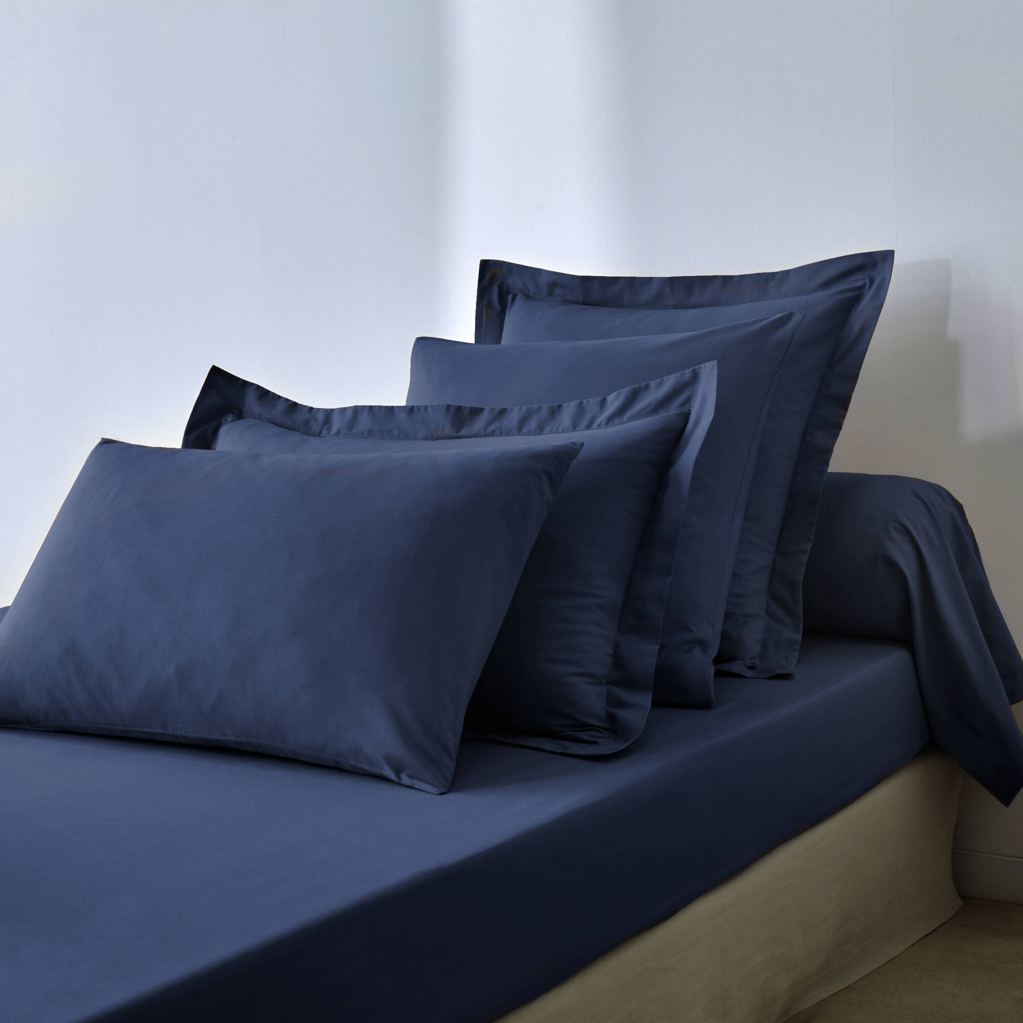 Drap-housse uni coton bonnet 32 cm