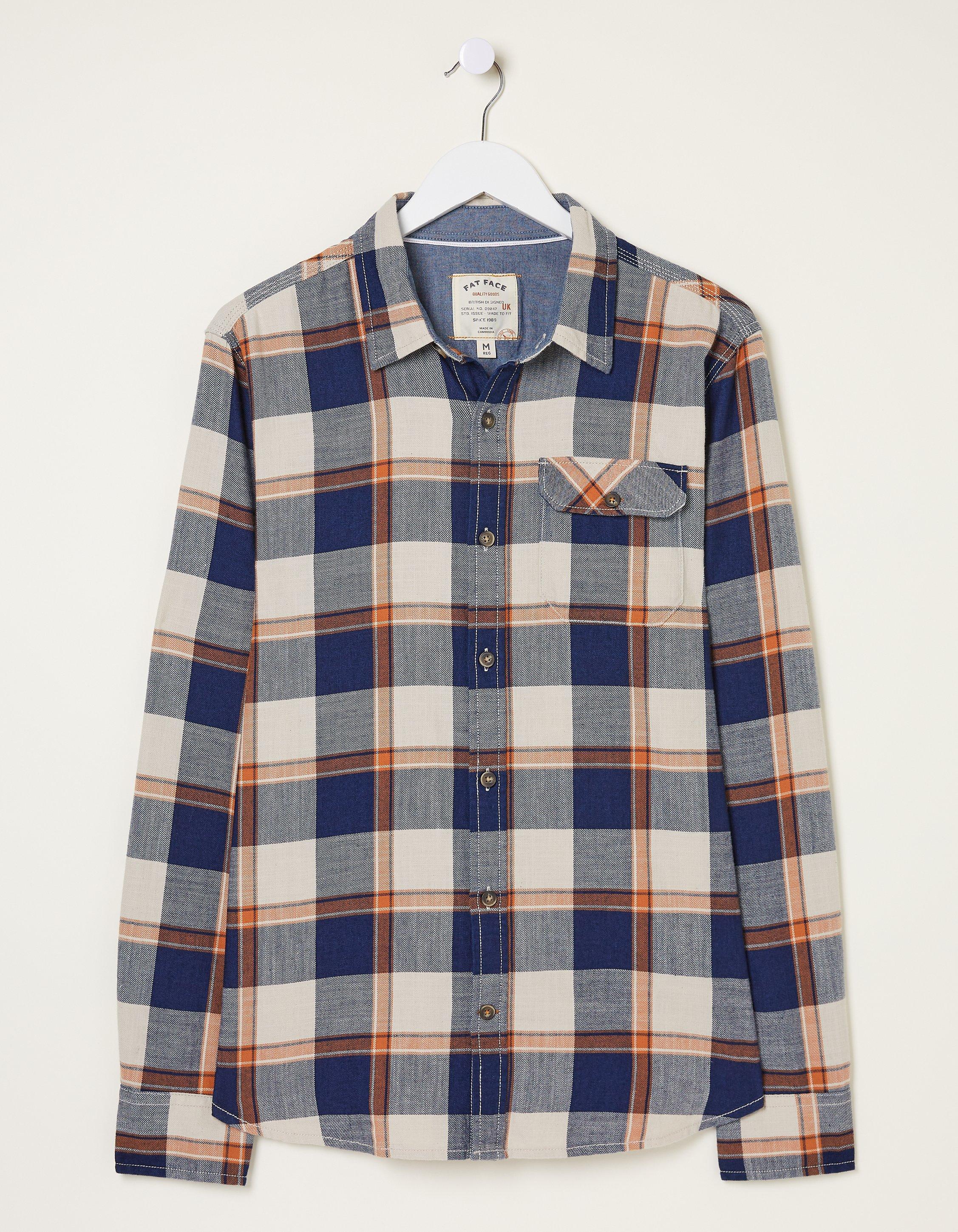 Indigo Grid Check Shirt