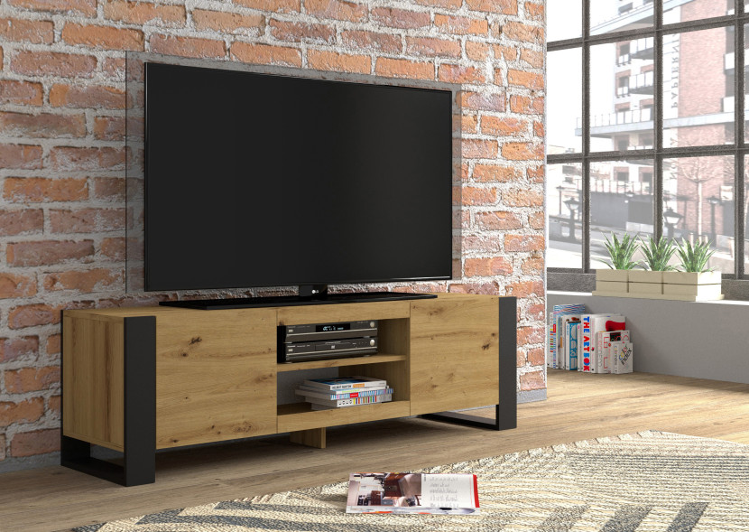 Szafka RTV komoda MONDI 158 cm dąb artisan stojąca