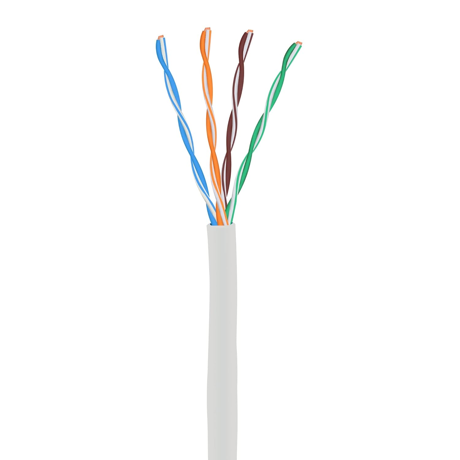 Elite CAT5E Riser (CMR), 1000ft, UTP 24AWG, Solid Bare Copper, 350MHz, UL Certified, Easy to Pull (Reelex II) Box, Bulk Ethernet Cable, White