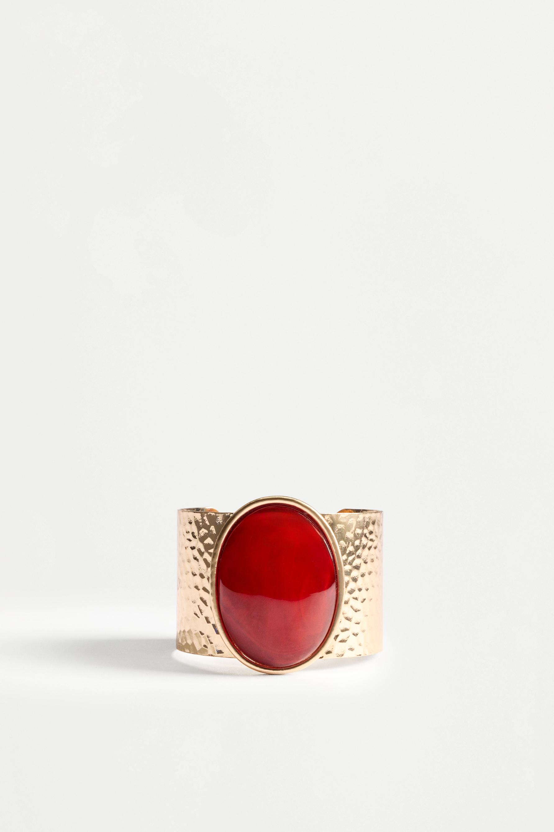 Pulsera ancha con piedra