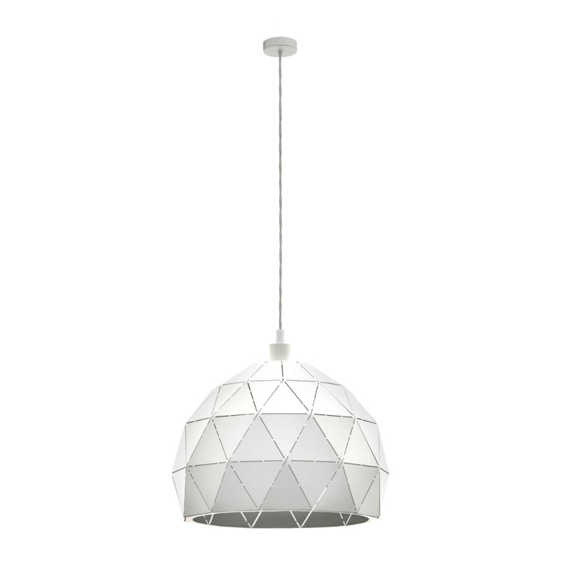 Suspension Roccaforte blanche Ø 40 cm E27 60 W EGLO