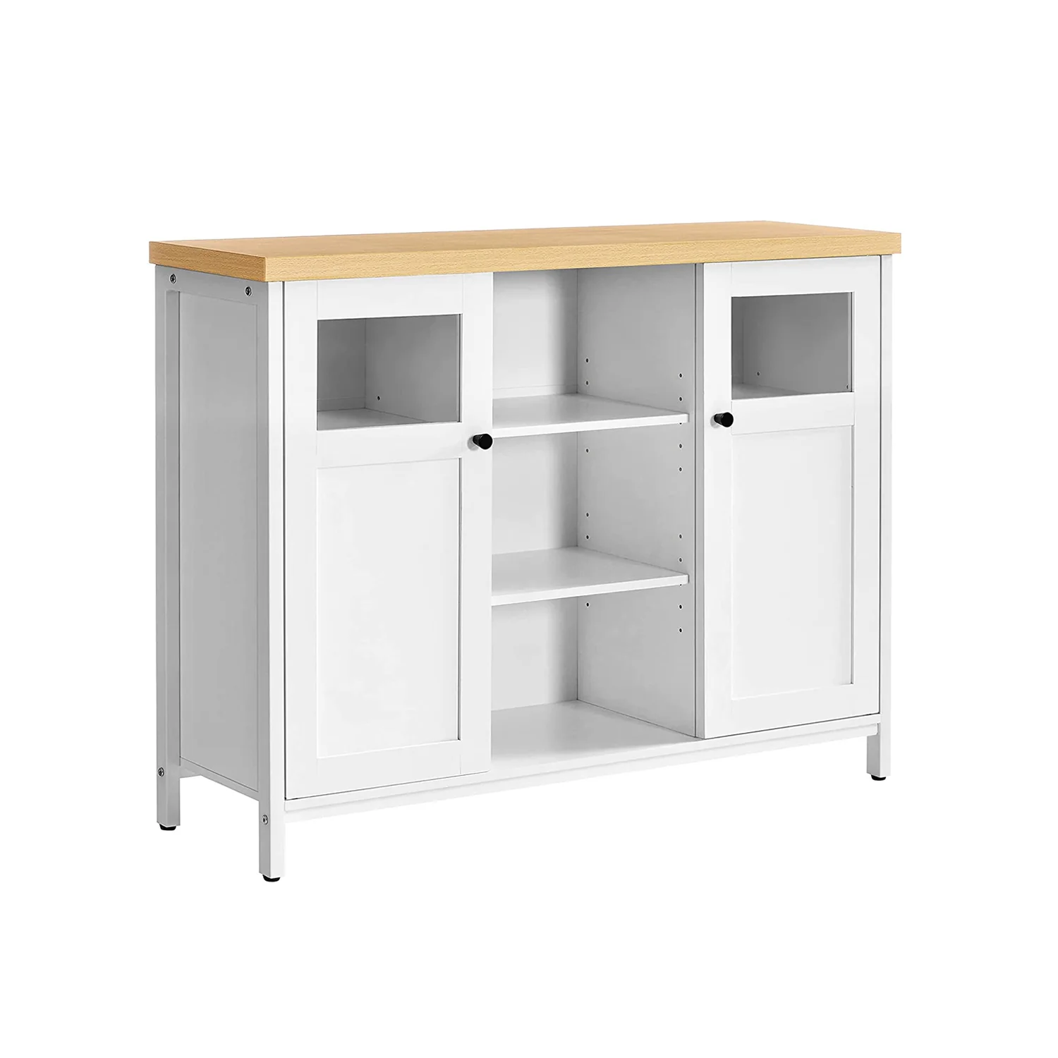 Meuble de rangement blanc boisé