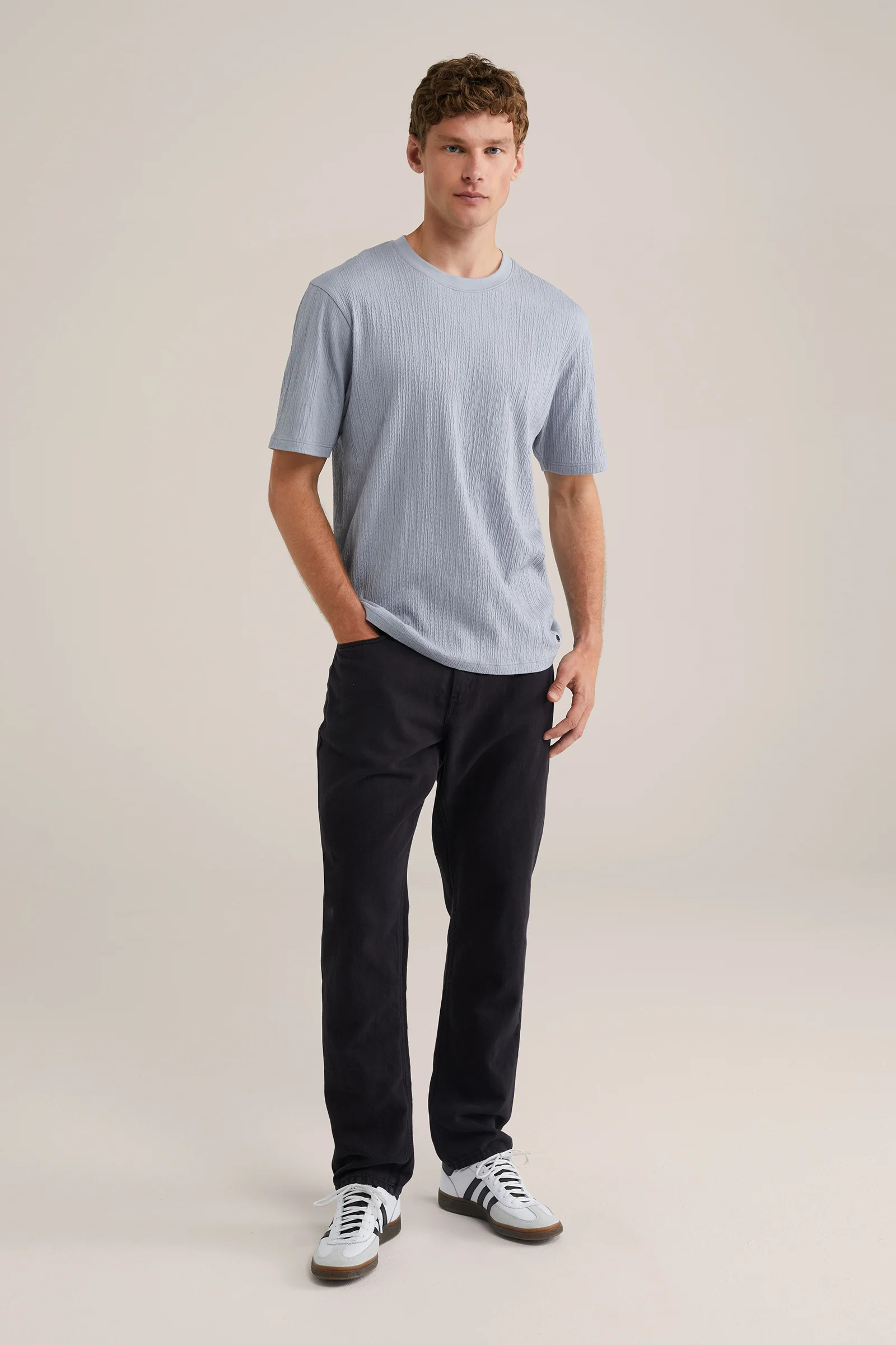 Heren Relaxed fit T-shirt met structuur