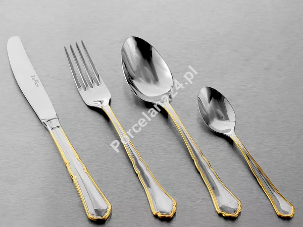 Komplet sztućców 24 cz. na 6 sób Pintinox 1929 - Settecento (3.0 mm) złocone 23.SETG.K24