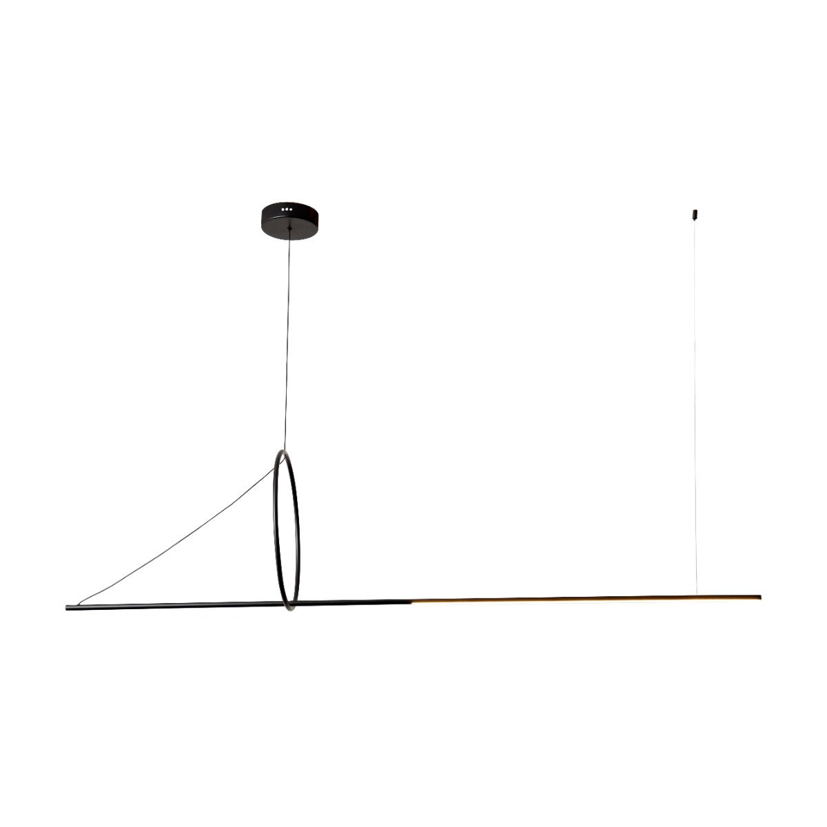Lampa wisząca VICTORIA czarna LED 2x12W Neutralna biel 780lm Kaja