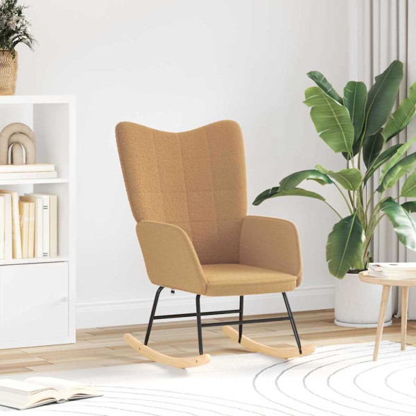 Fotel Wypoczynkowy Beżowy Tapicerowany Do Salonu Pokoju 61 x 78 x 98 cm
