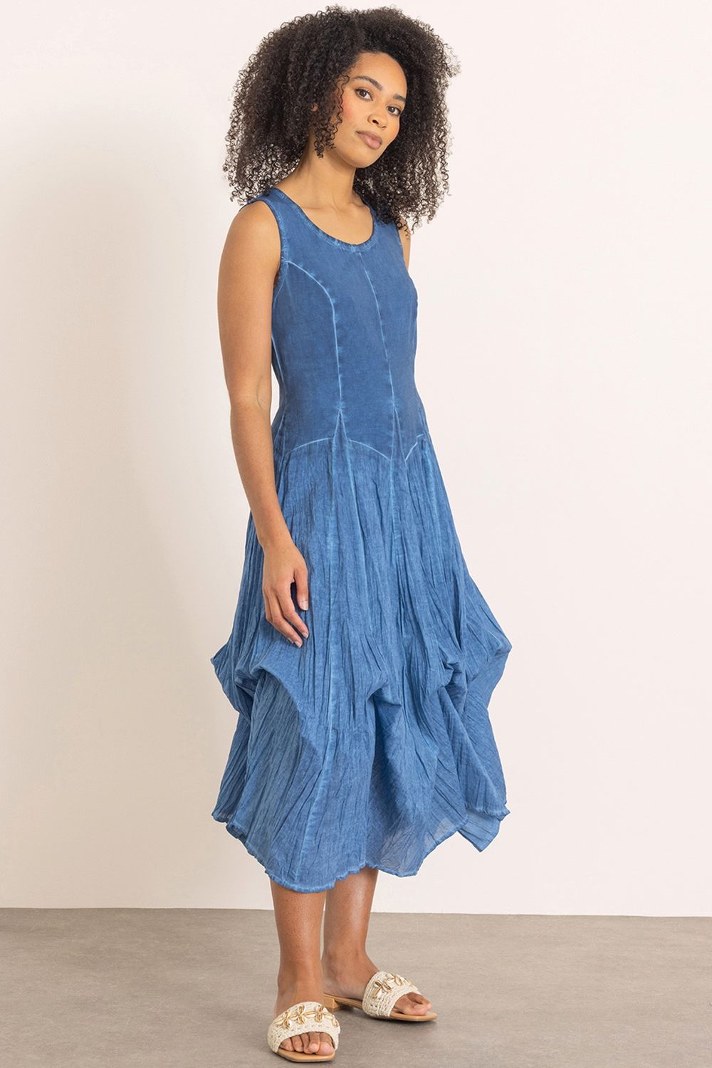 Klass. Sleeveless Cotton Blend Parachute Dress