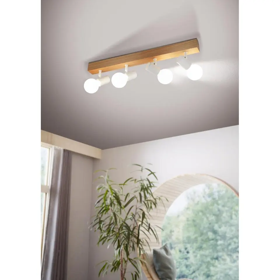 EGLO Townshend 3 Spot - E27 - 63 cm - Bruin/Wit