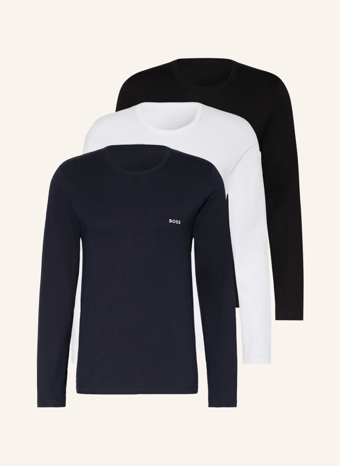 BOSS 3er-Pack Longsleeves