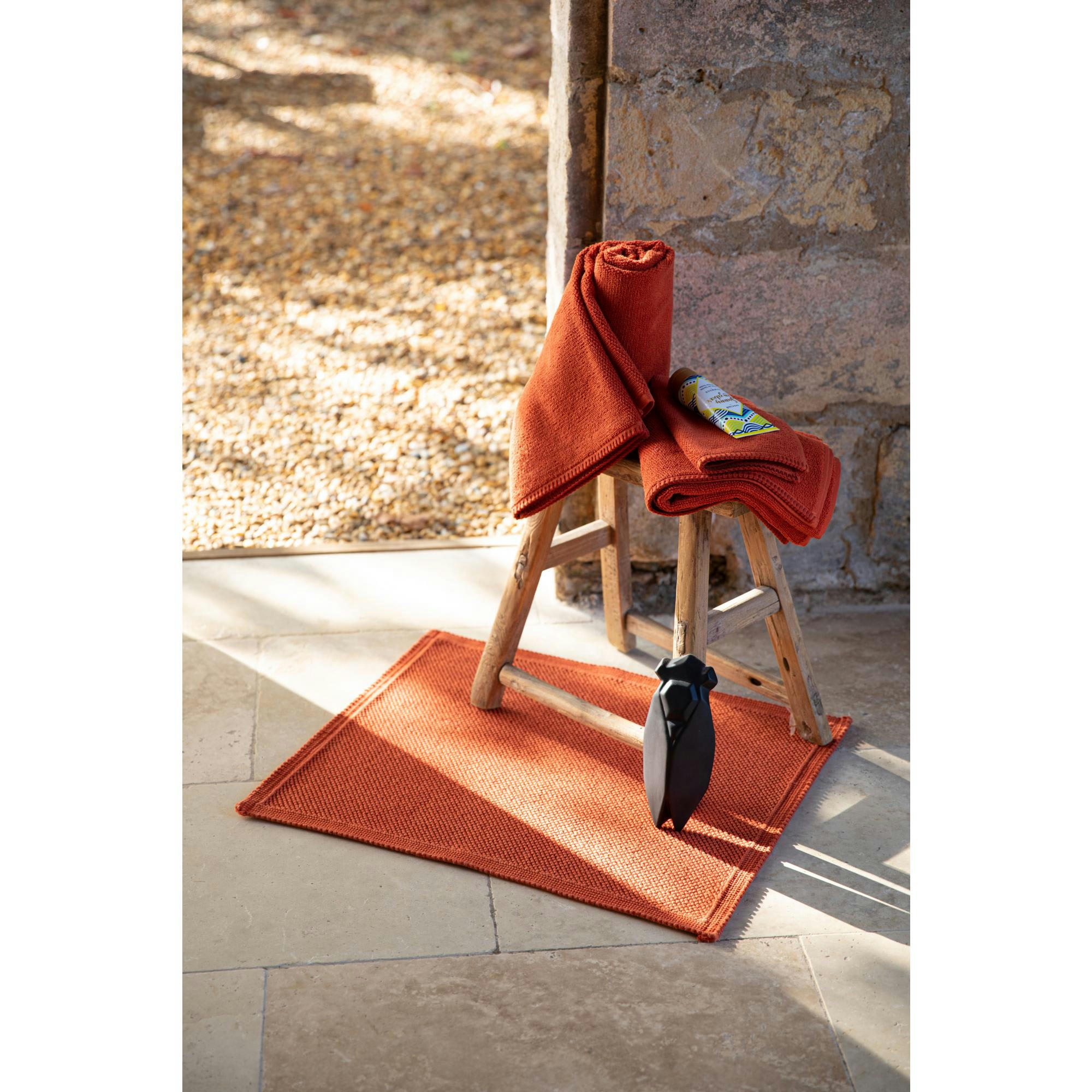 ETIA - Tapis de bain uni  en coton sauge 54 x 110
