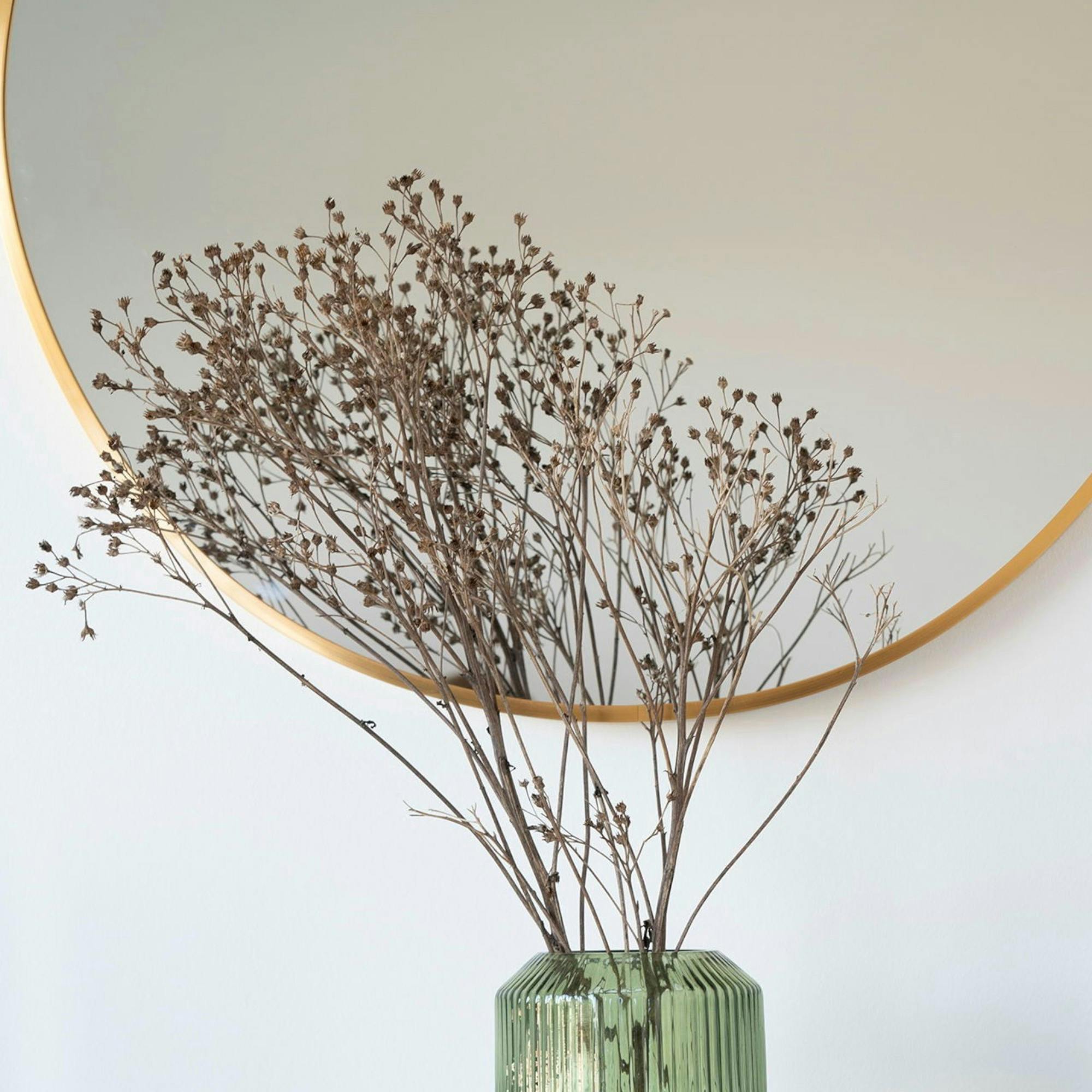 Miroir rond avec cadre en aluminium doré ø60 cm SEOUL