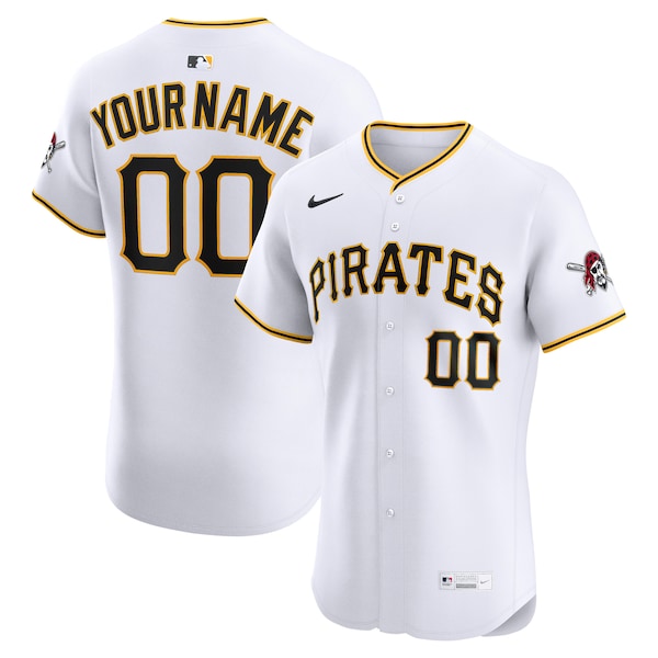 Pittsburgh Pirates Nike Home Elite Custom Jersey - White