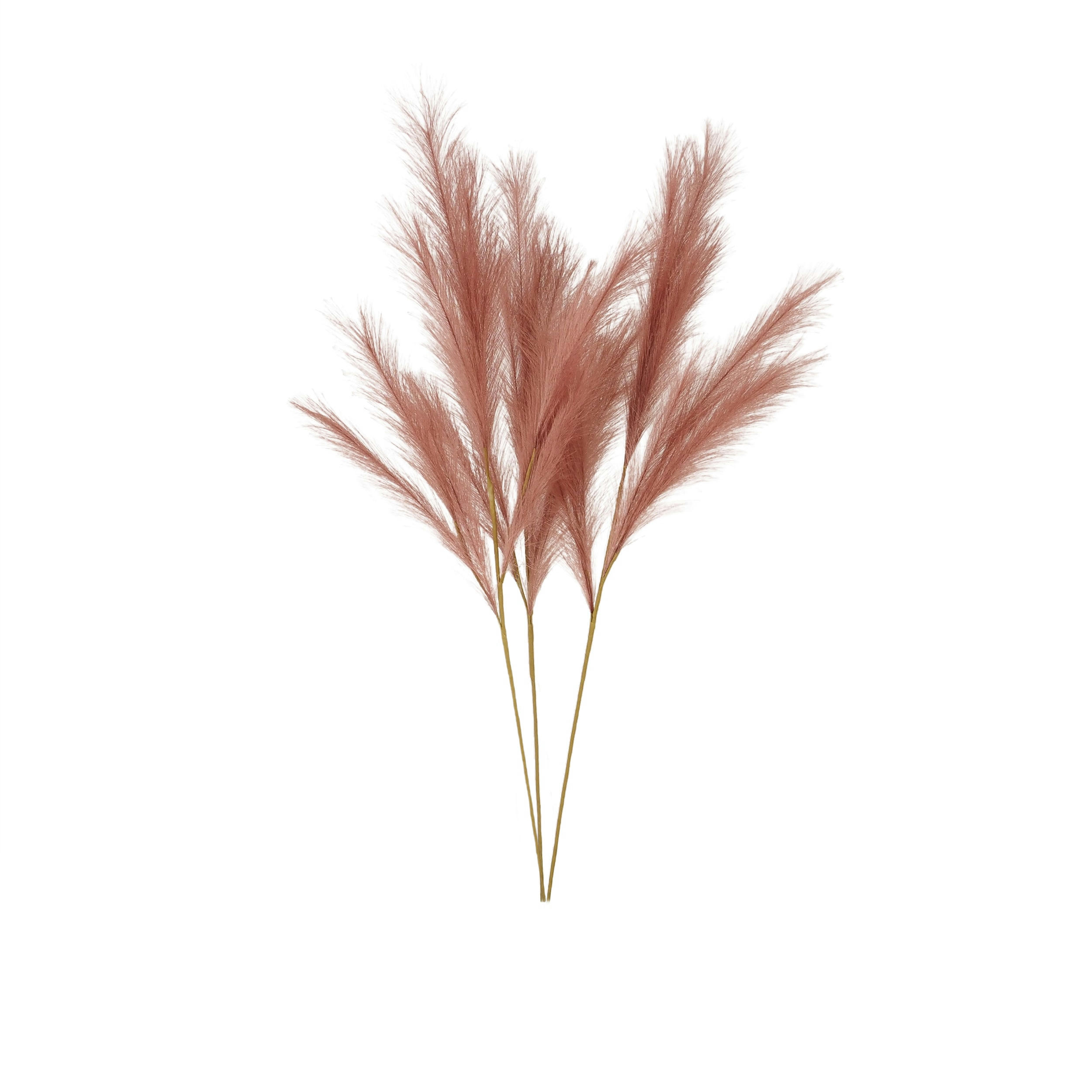 - Plumeau artificiel terracotta 110cm lot de 3