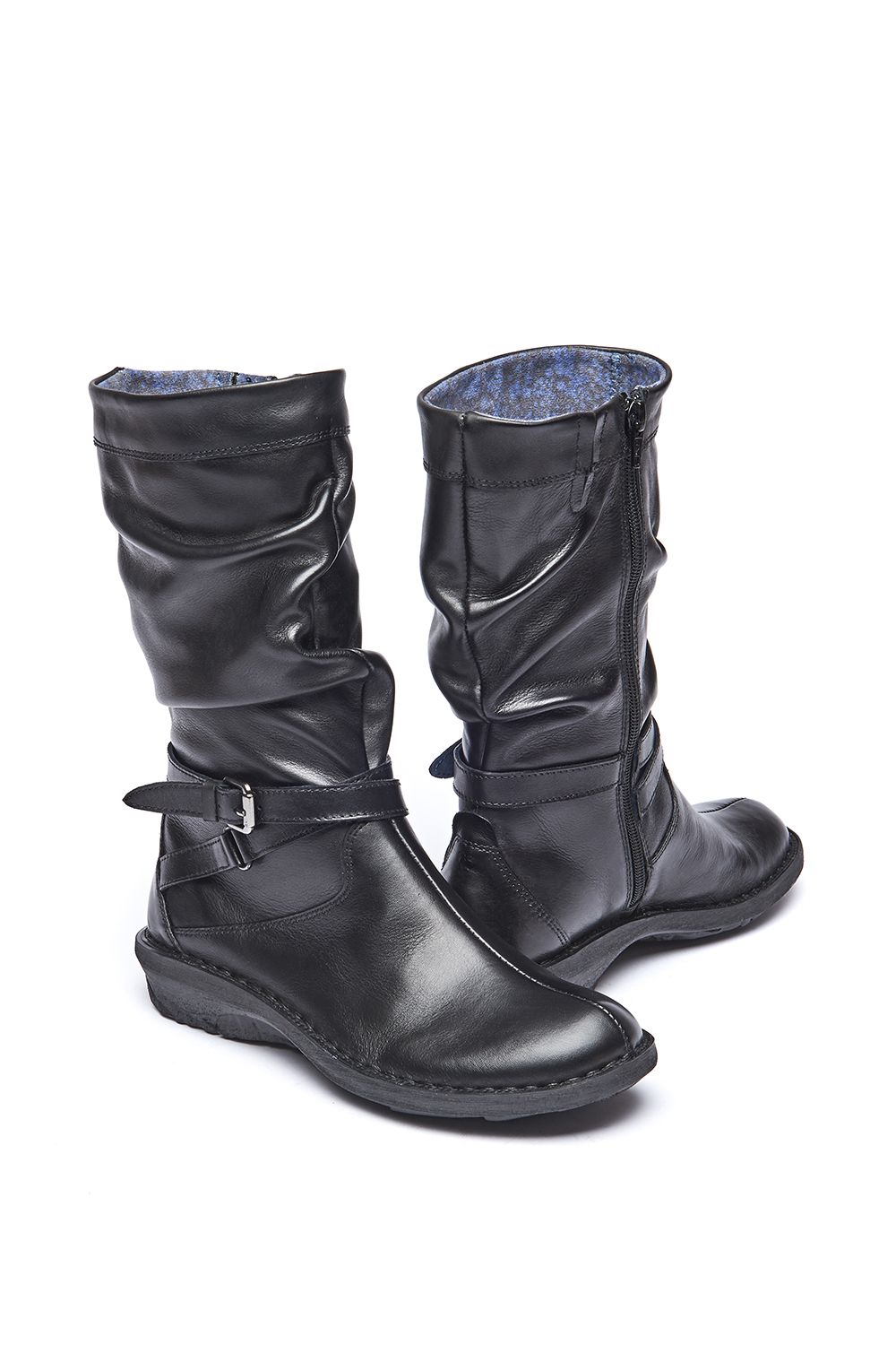 Moshulu Teacake' Slouchy Mid-Length Leather Boots