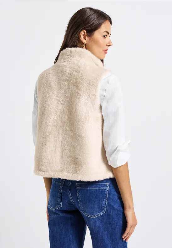 Softe Weste in Fell-Optik