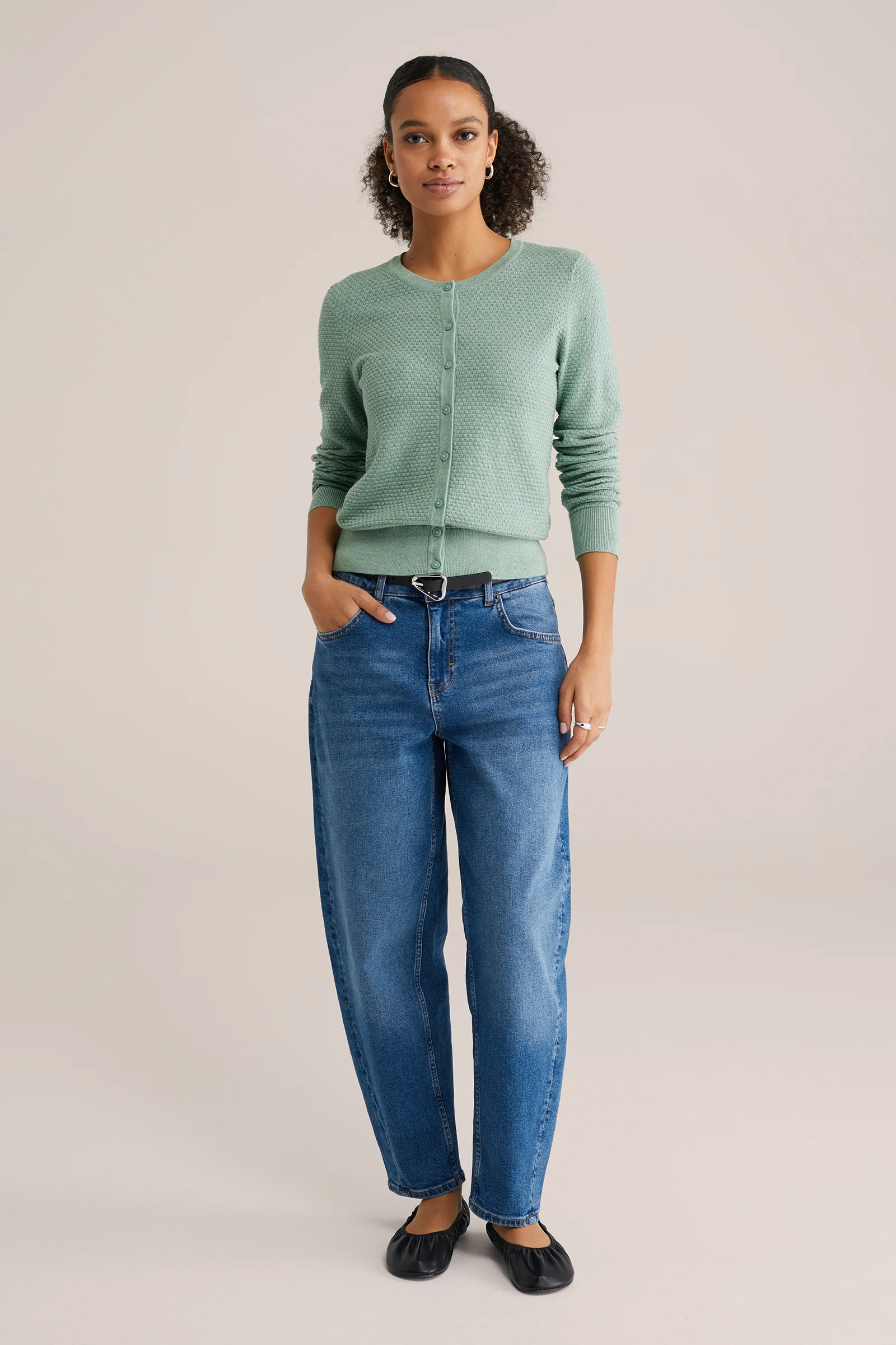 Dames gebreid vest met structuur