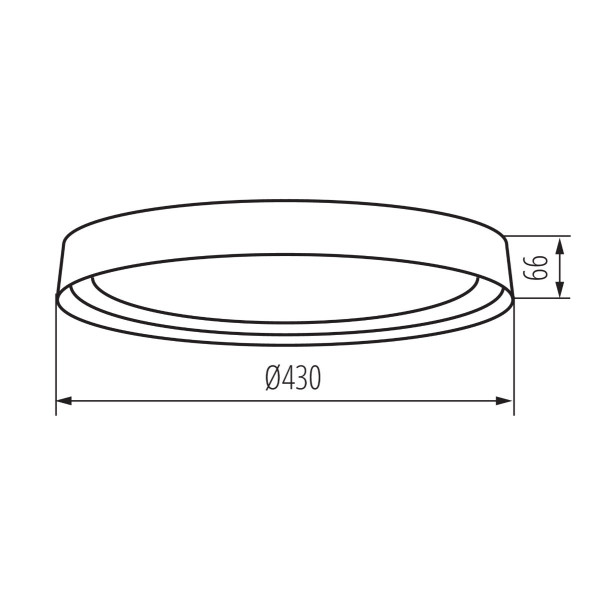 Plafon NIFUokrągły biały LED 1x17.8W 43cm 1450lm IP20 Kanlux