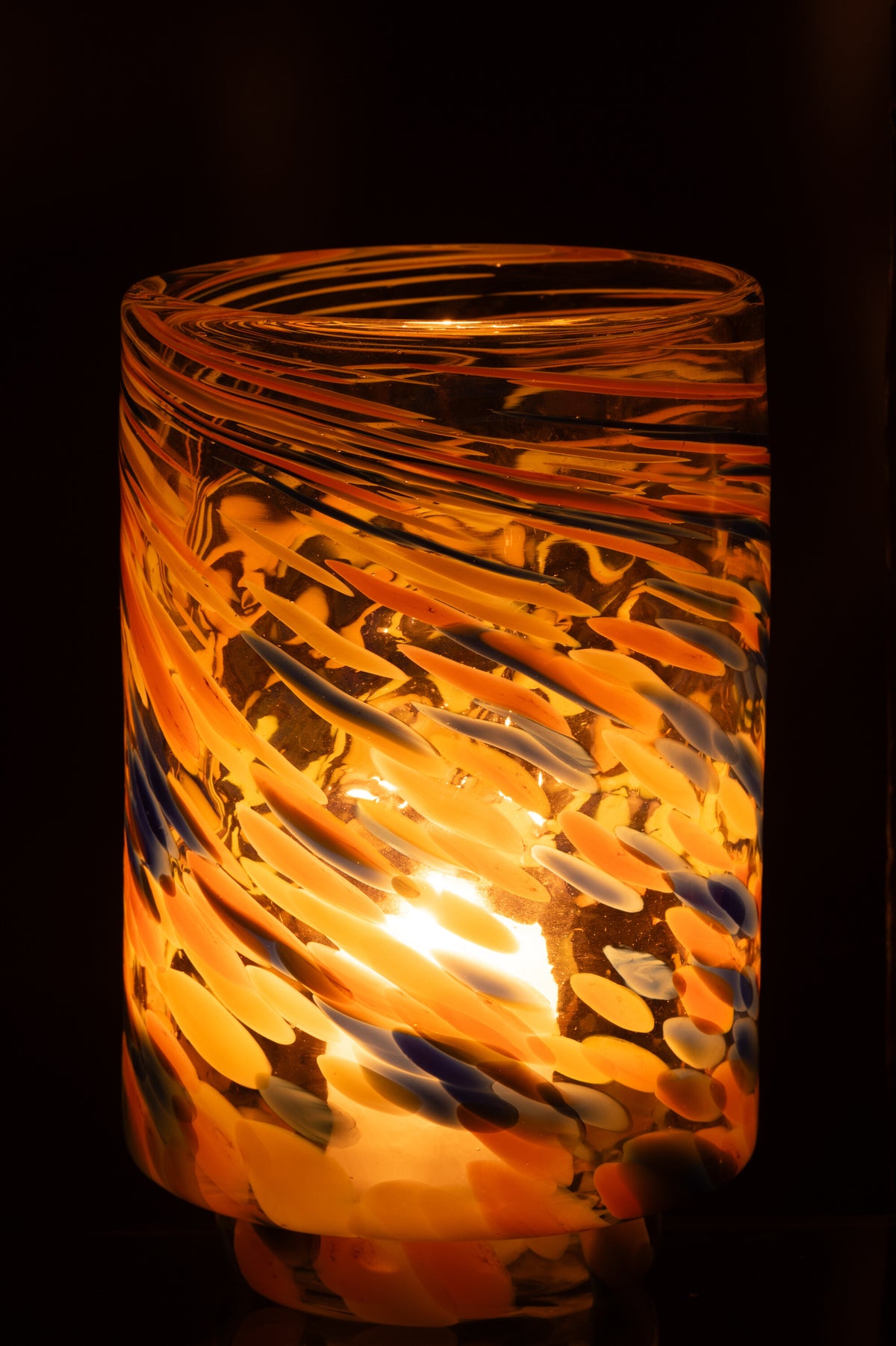 J-Line vaas Arun - glas - mix - large - Ø 15 cm