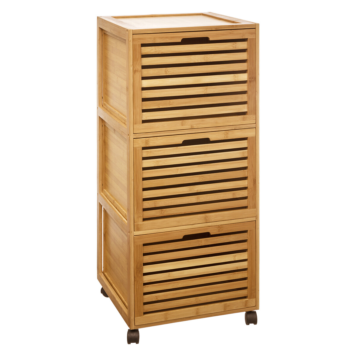 Móvel baixo wc SICELA castanho em bambu com 3 gavetas