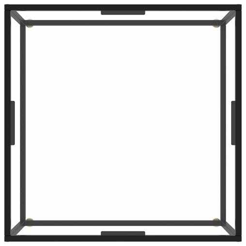 NNEVL Coffee Table Black with Tempered Glass 80x80x35 cm