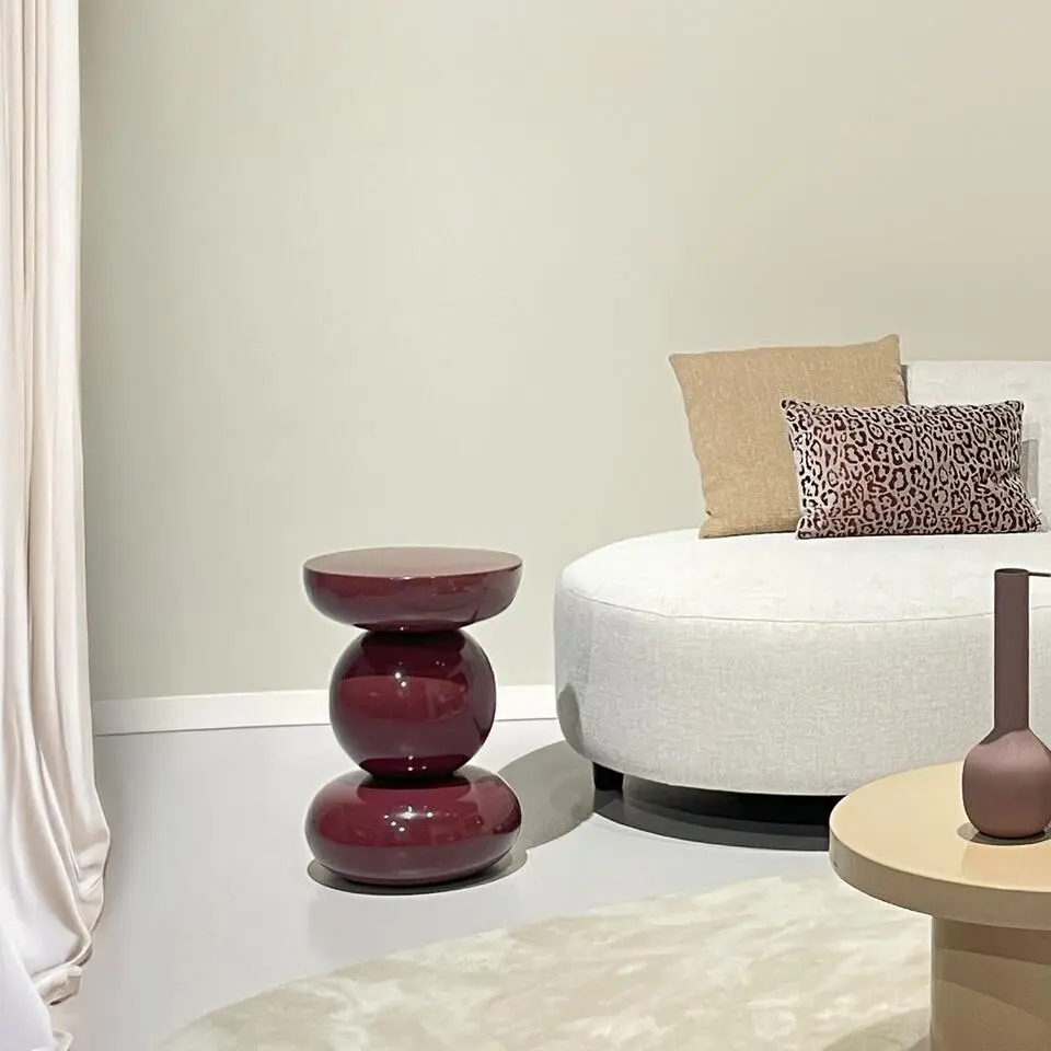 Bijzettafel Paars Staal - 33x33x50cm - Brix Dex