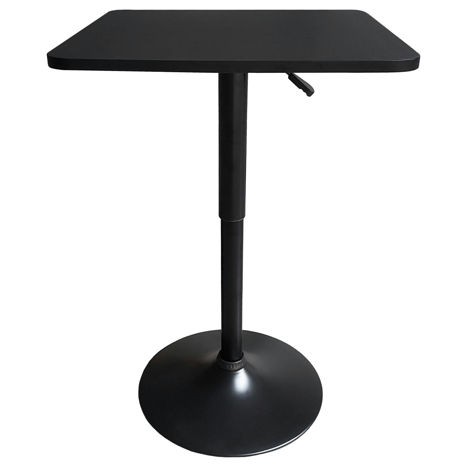 LUKE - Table de bar carrée noire