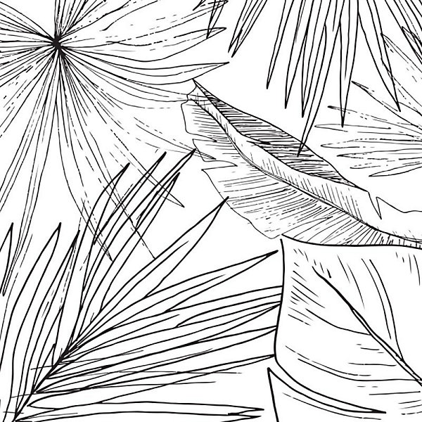 Papier peint panoramique - Lamnar - Noir - intissé : 150g/m² - 7 lés : 336x270cm