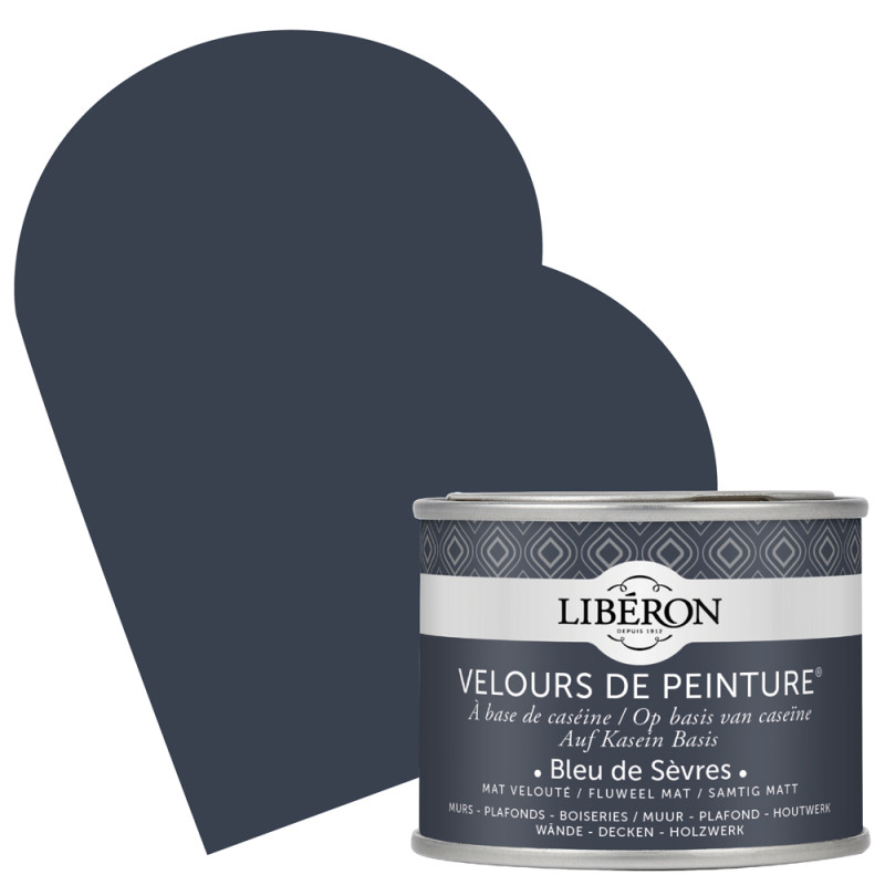 Peinture pour murs Velours de Peinture bleu de Sèvres mat 0,125 L LIBERON