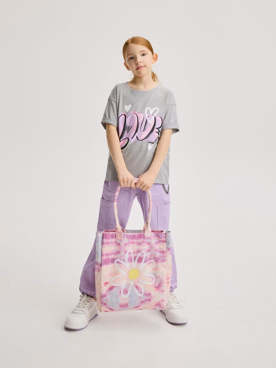 Shopper Bag With Tie Dye Effect