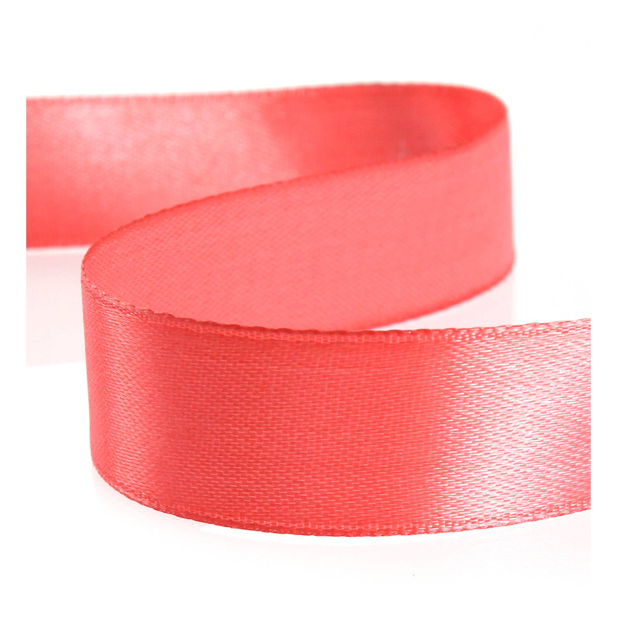 Watermelon Coral Satin Ribbon 20mm x 15m