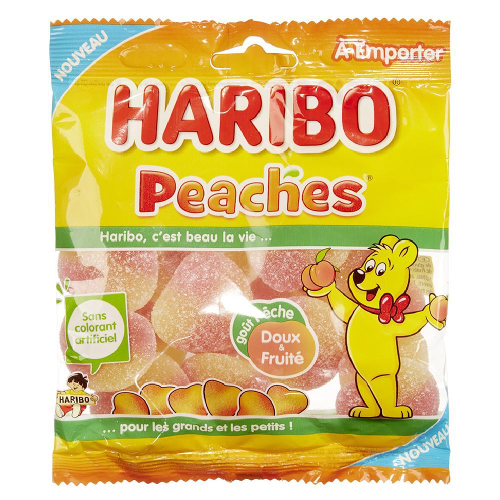 Bonbons Haribo Peaches go&ucirc;t pêche
