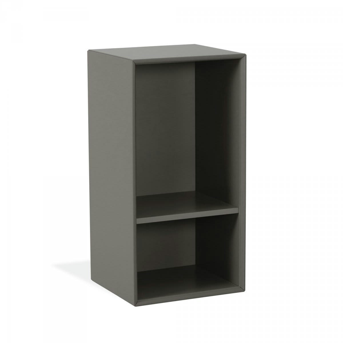 ZITA - Petite étagère murale 2 niches gris