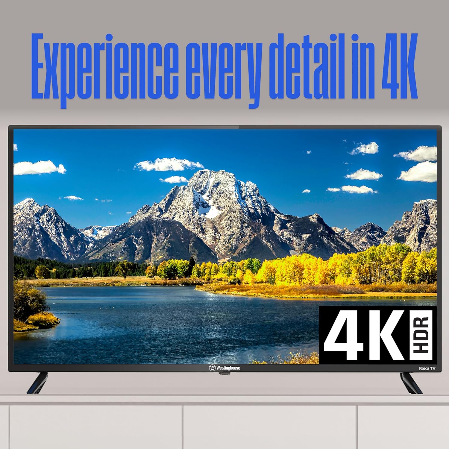 Westinghouse Roku TV - 43 Inch Smart TV  4K UHD Television with Wi-Fi Connectivity and Mobile App  Flat Screen  Bluetooth  Compatible with Apple AirPlay  Alexa and Google Assistant