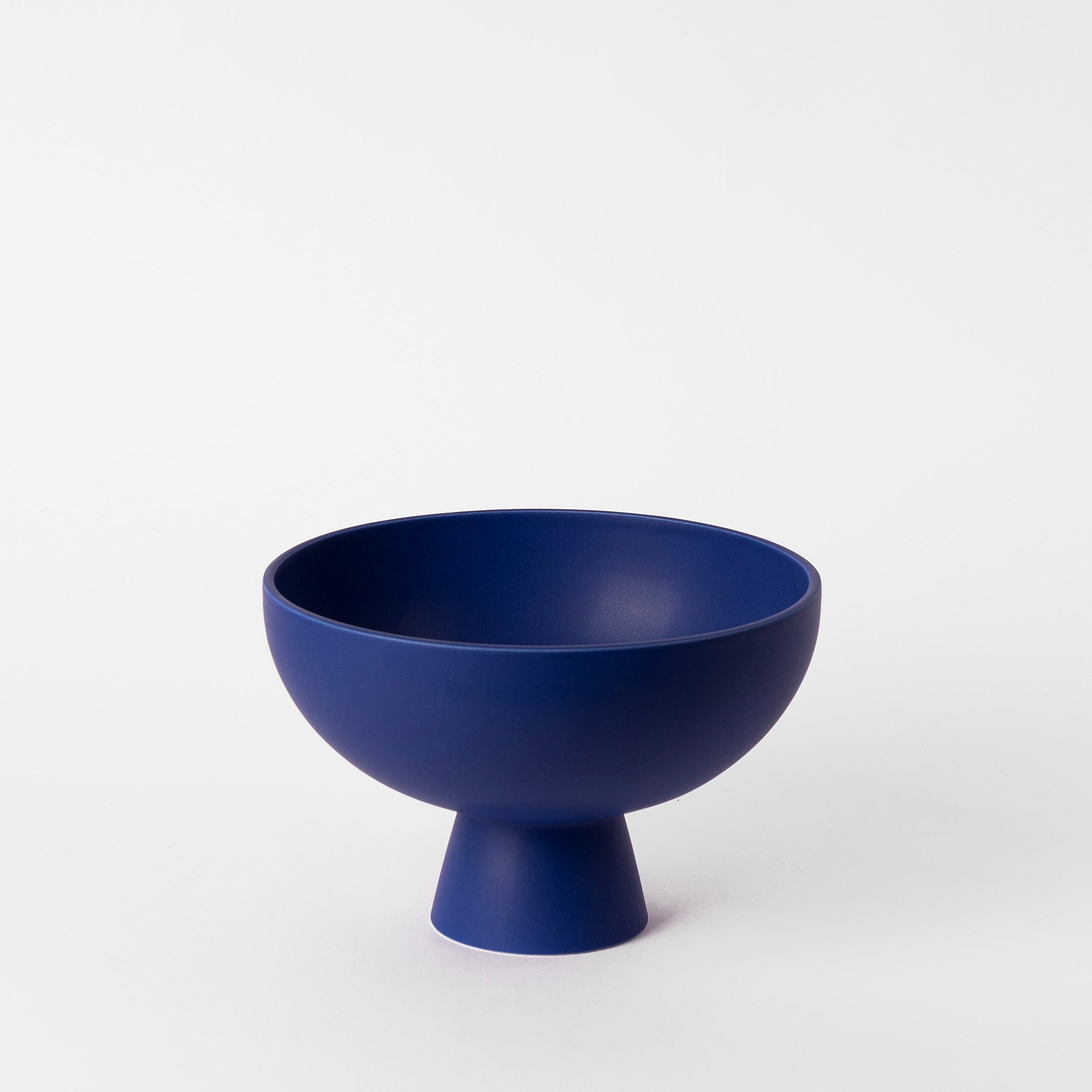 Large Horizon Blue Statement Pedestal Bowl
