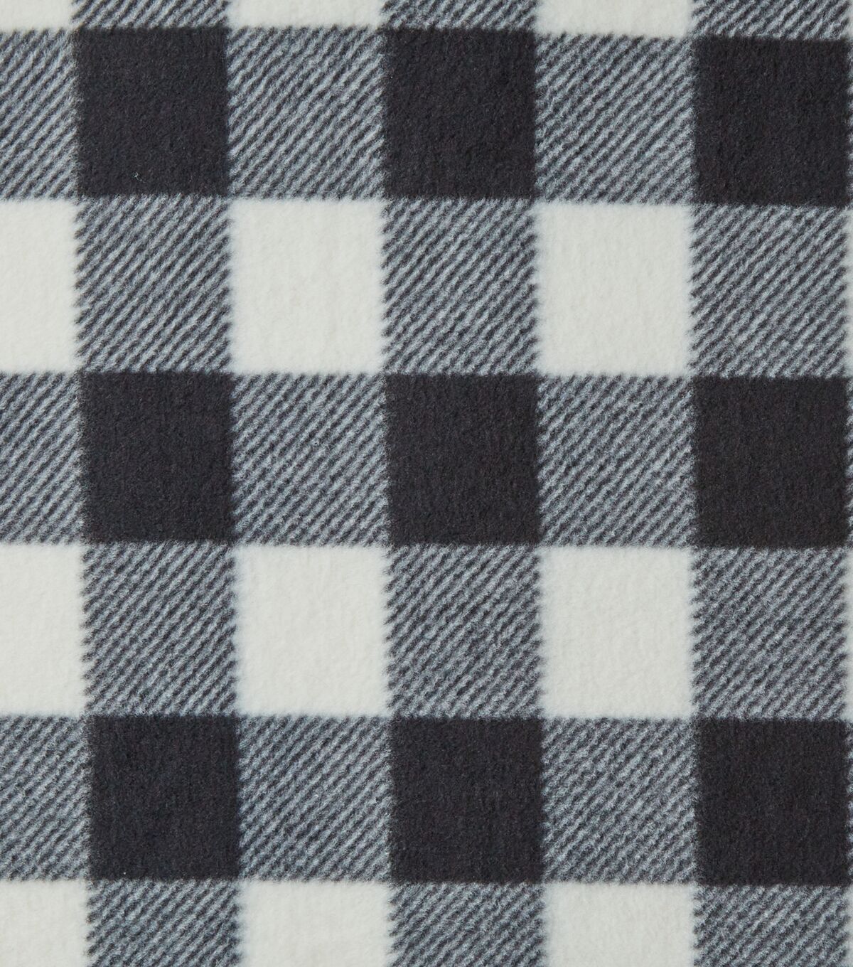 Eddie Bauer Black & White Buffalo Checks Anti Pill Fleece Fabric