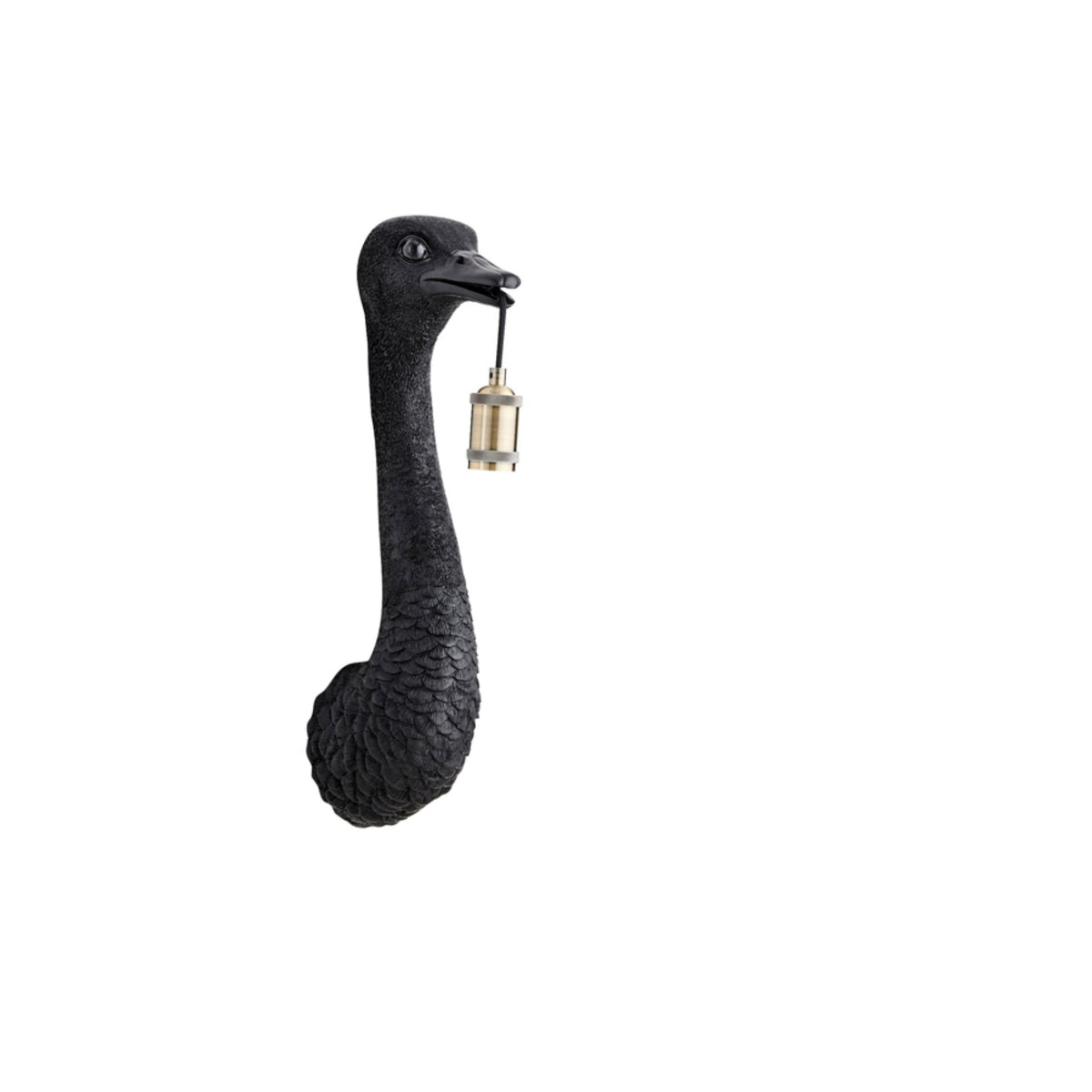Light & Living wandlamp Ostrich - zwart - 18x15.5x57.5cm