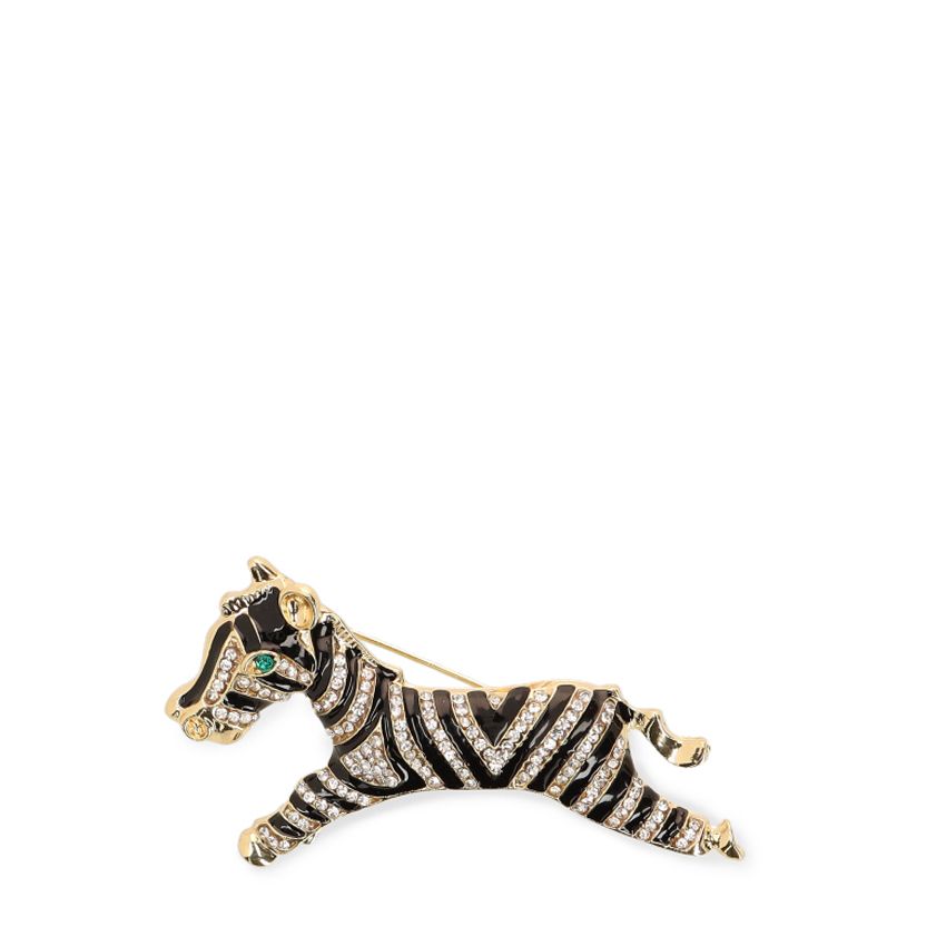 Manfield Goudkleurige zebra broche