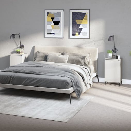 NNEVL Bedside Cabinets 2 pcs White 40x35x70 cm Engineered Wood