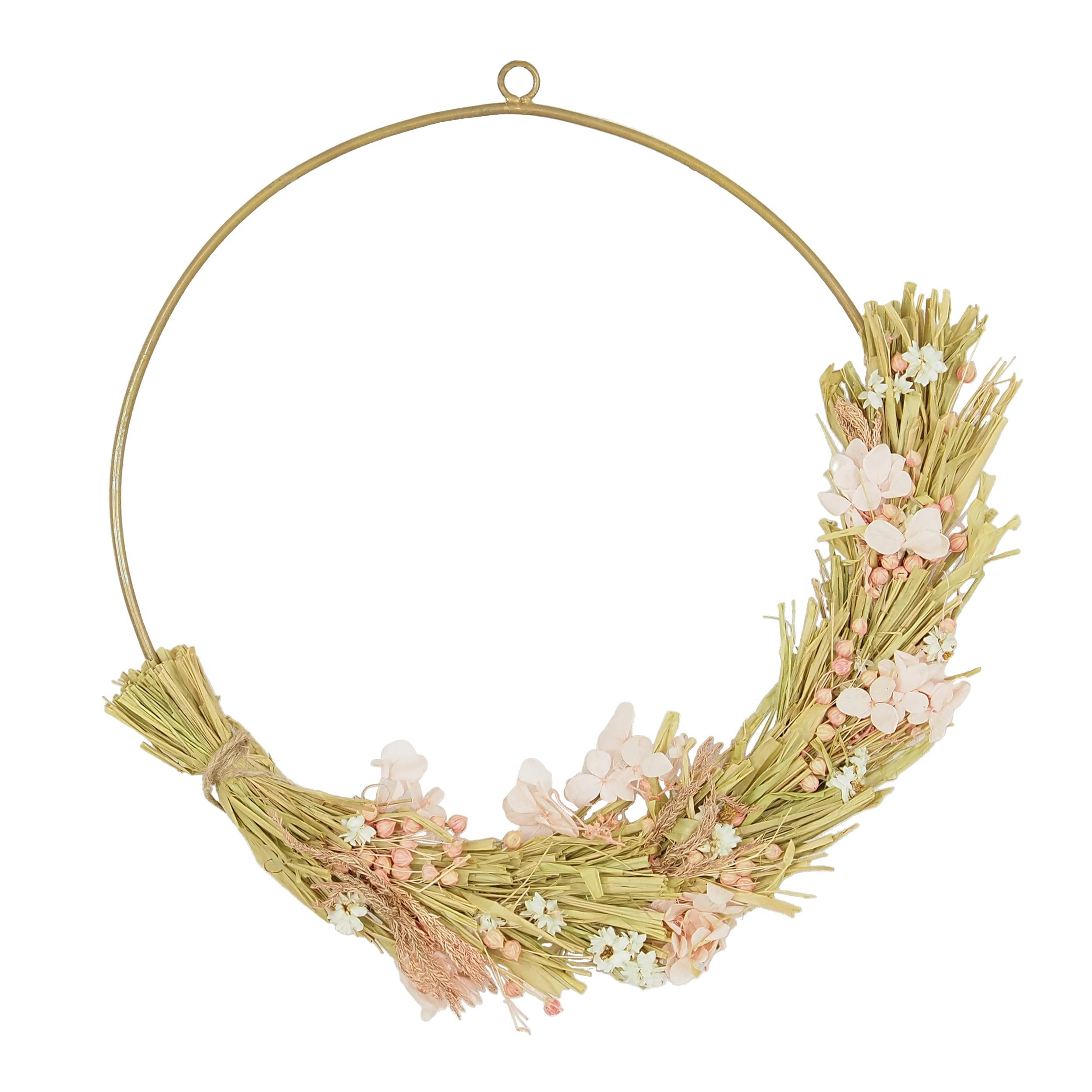 - Couronne fleurs séchées naturelles 35cm
