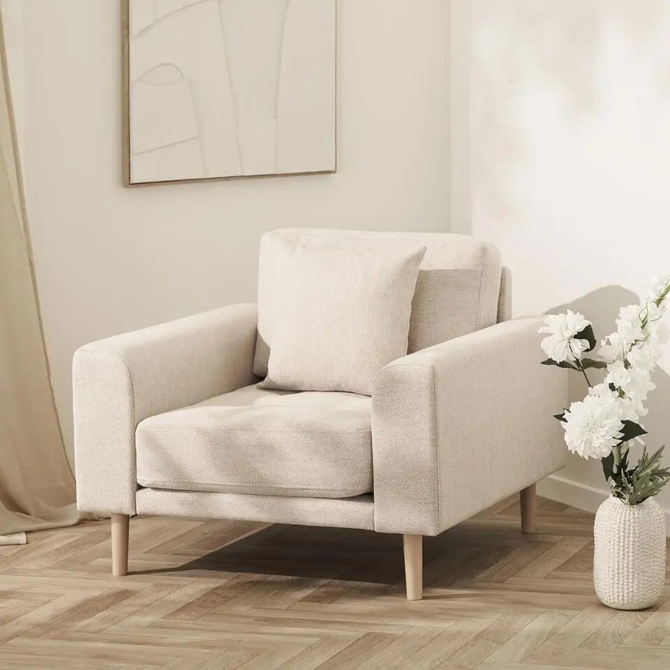 Fauteuil Zand Stof - 92x90x54cm - Lido