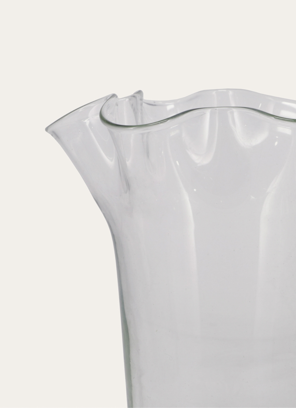 VASE EN VERRE TRANSPARENT EN FORME DE FLEUR TRANSPARENT